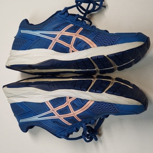Asics GEL Contend 4 Navy Blue Pink Running Shoes Women's Size 7 - Picture 2 of 7